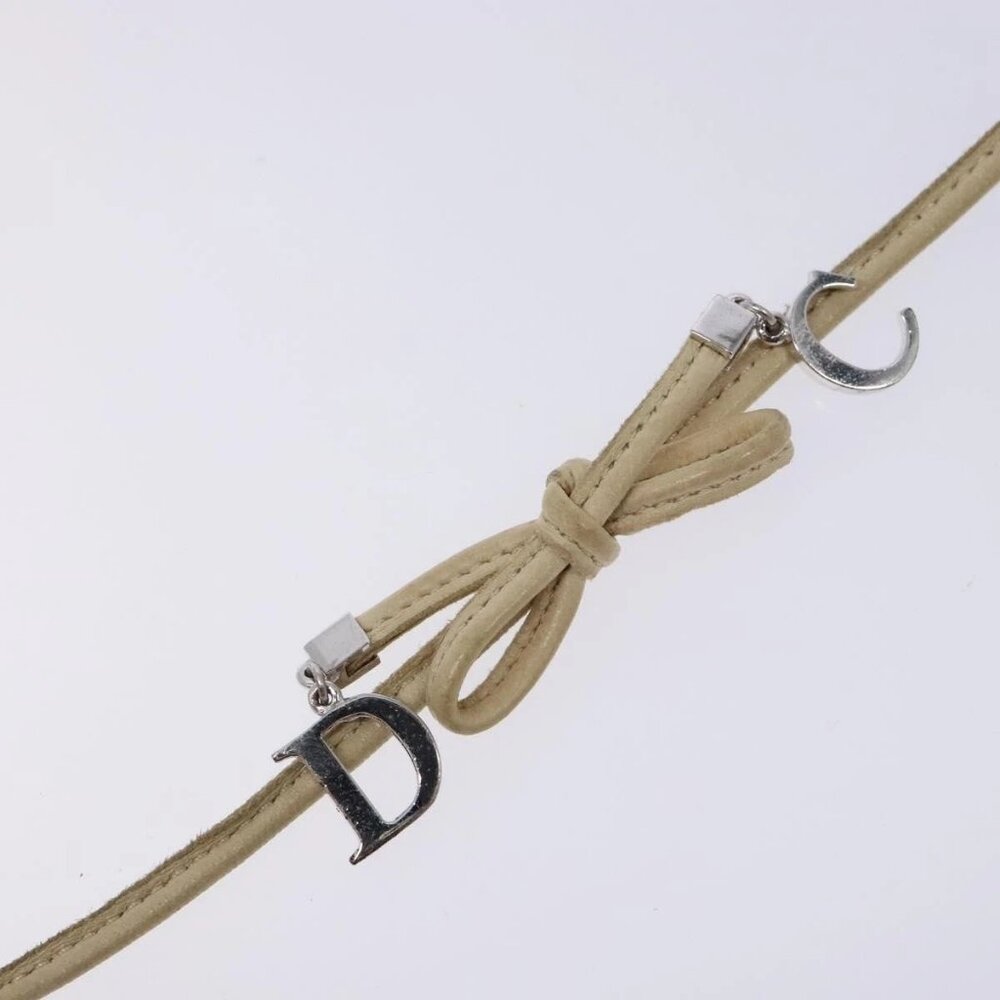 Christian Dior Bracelet Leather Beige Auth am8986 - Picture 4 of 10